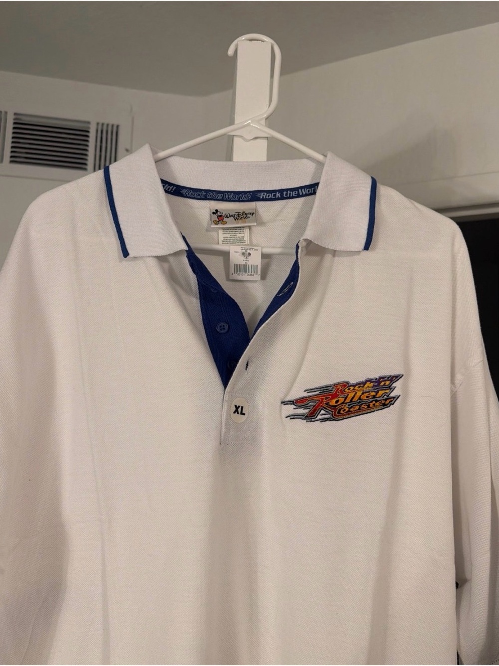 Vintage Disney World MGM Studios Rock N Roller Coaster Polo XL NWT RARE!